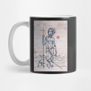 Hand drawn illustration of saint john the baptist Mug